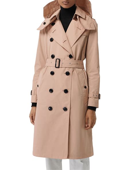 kensington trench coat with detachable hood burberry|Burberry trench coat size chart.